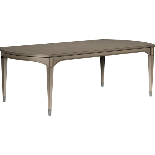 Cove Rectangular Dining Table by A.R.T. Furniture in grey and mica. Made from rubberwood solids, primavera veneer, metal in a unique style.