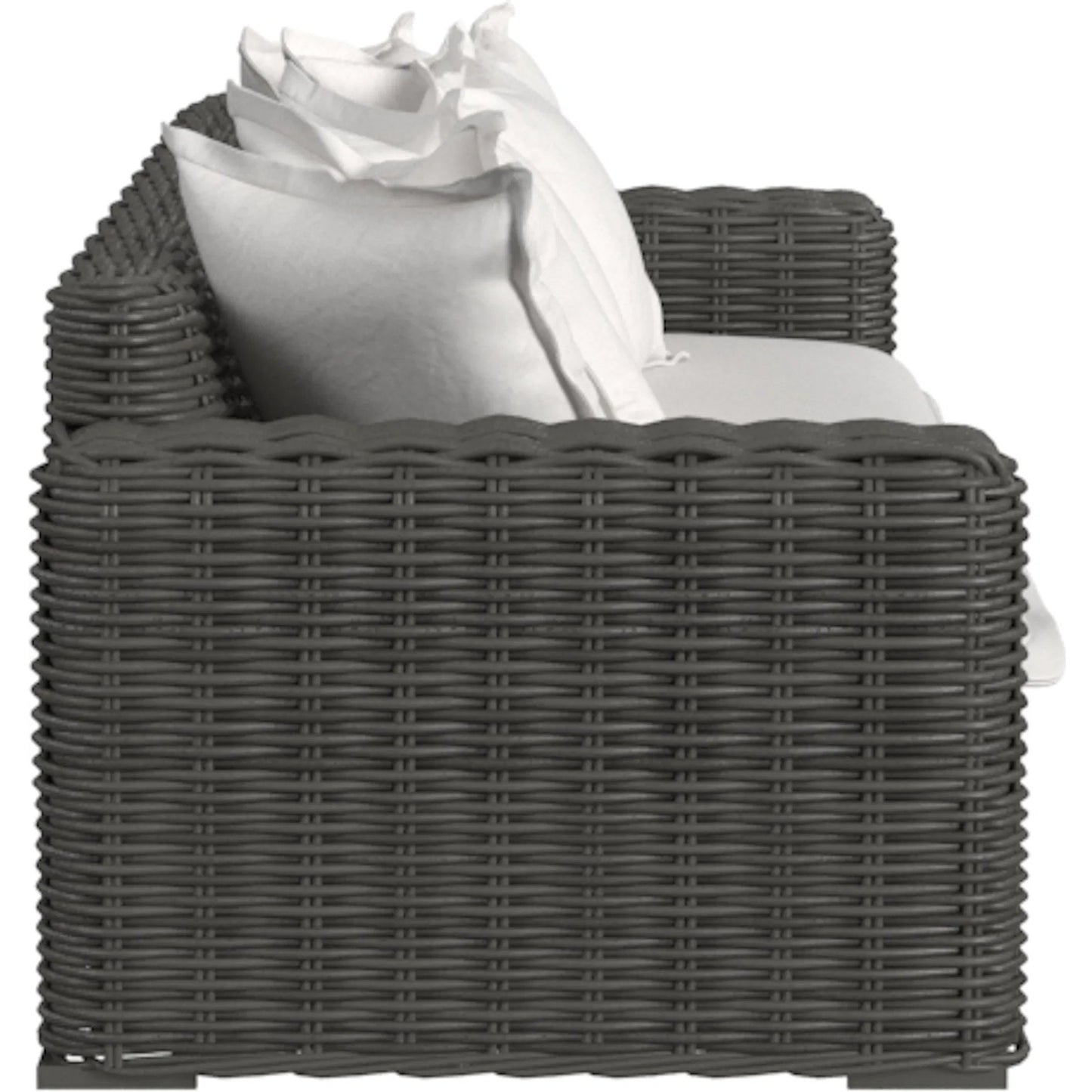 003 SI-2318700 | Additional Silo | Cabo Outdoor Sofa by Sunset West in dark wood. Made from resin wicker in a rustic style.