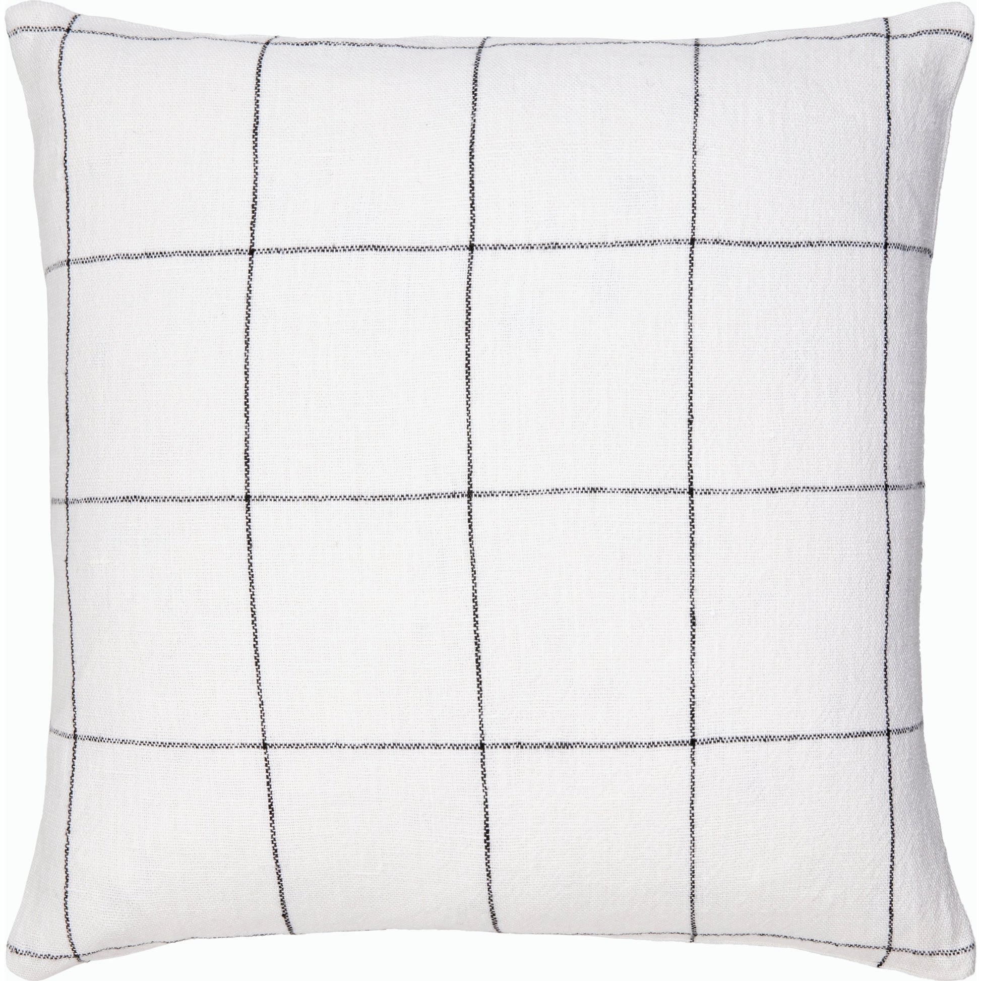Vermont Pillow - 481780 by Surya in off-white. Made from front: 100% linen, back: 100% linen in a modern style.