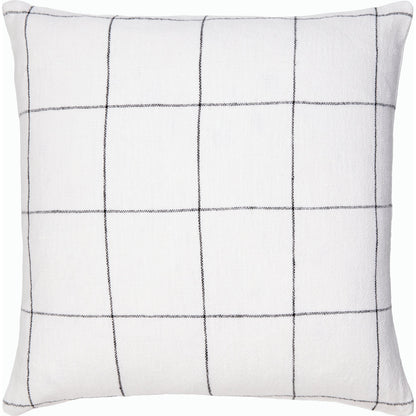 Vermont Pillow - 481780 by Surya in off-white. Made from front: 100% linen, back: 100% linen in a modern style.