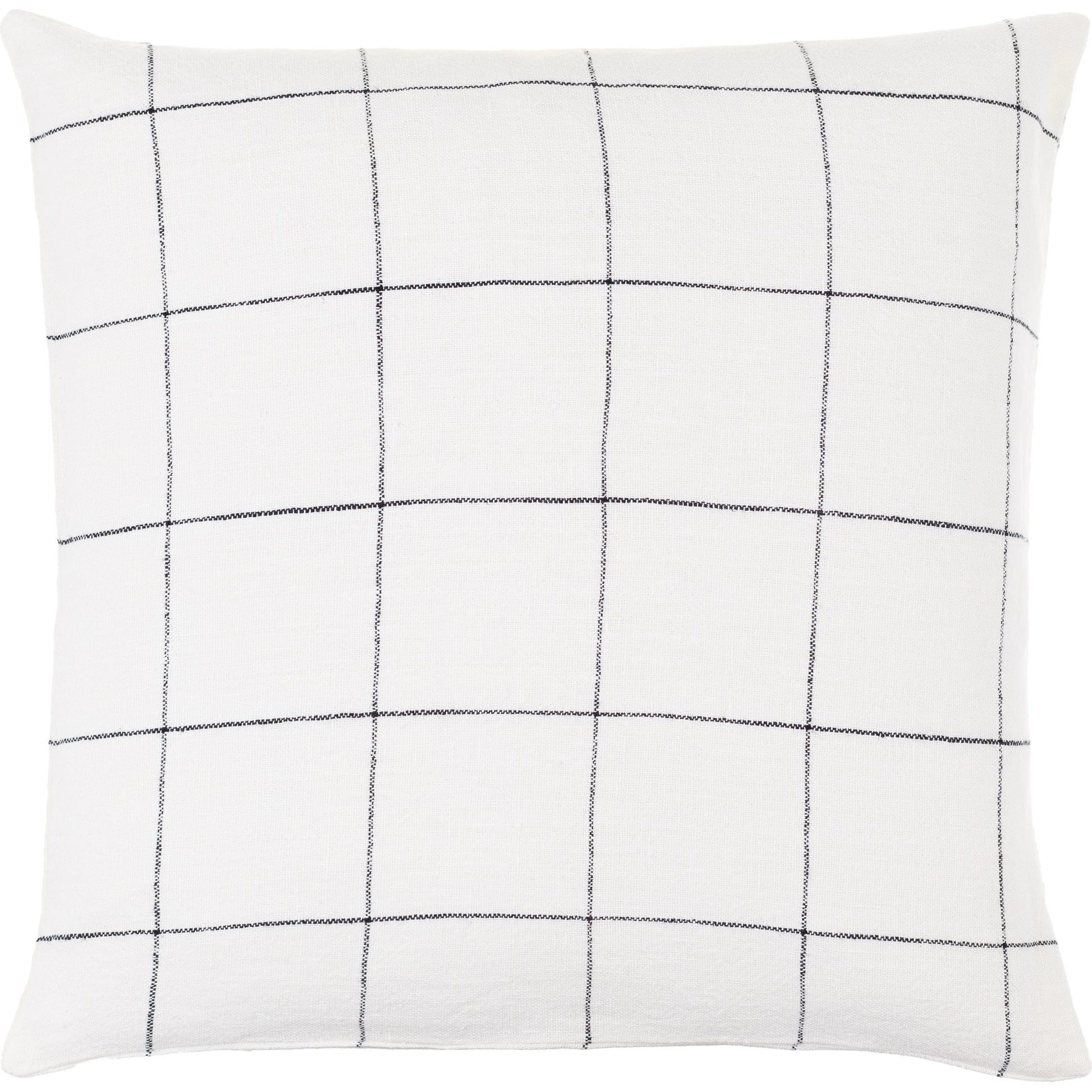 Vermont Pillow - 481780 by Surya in off-white. Made from front: 100% linen, back: 100% linen in a modern style.
