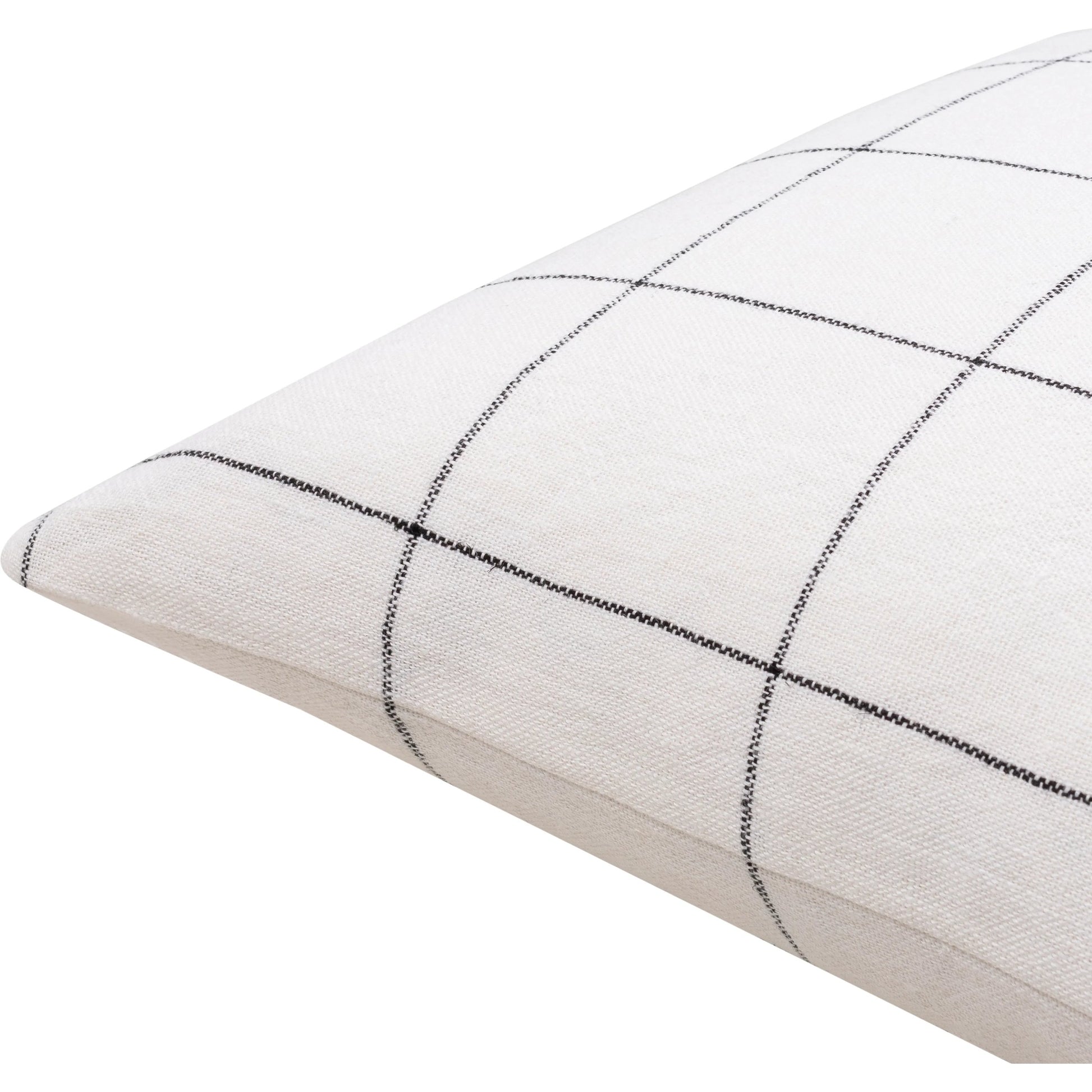 Vermont Pillow - 481780 by Surya in off-white. Made from front: 100% linen, back: 100% linen in a modern style.