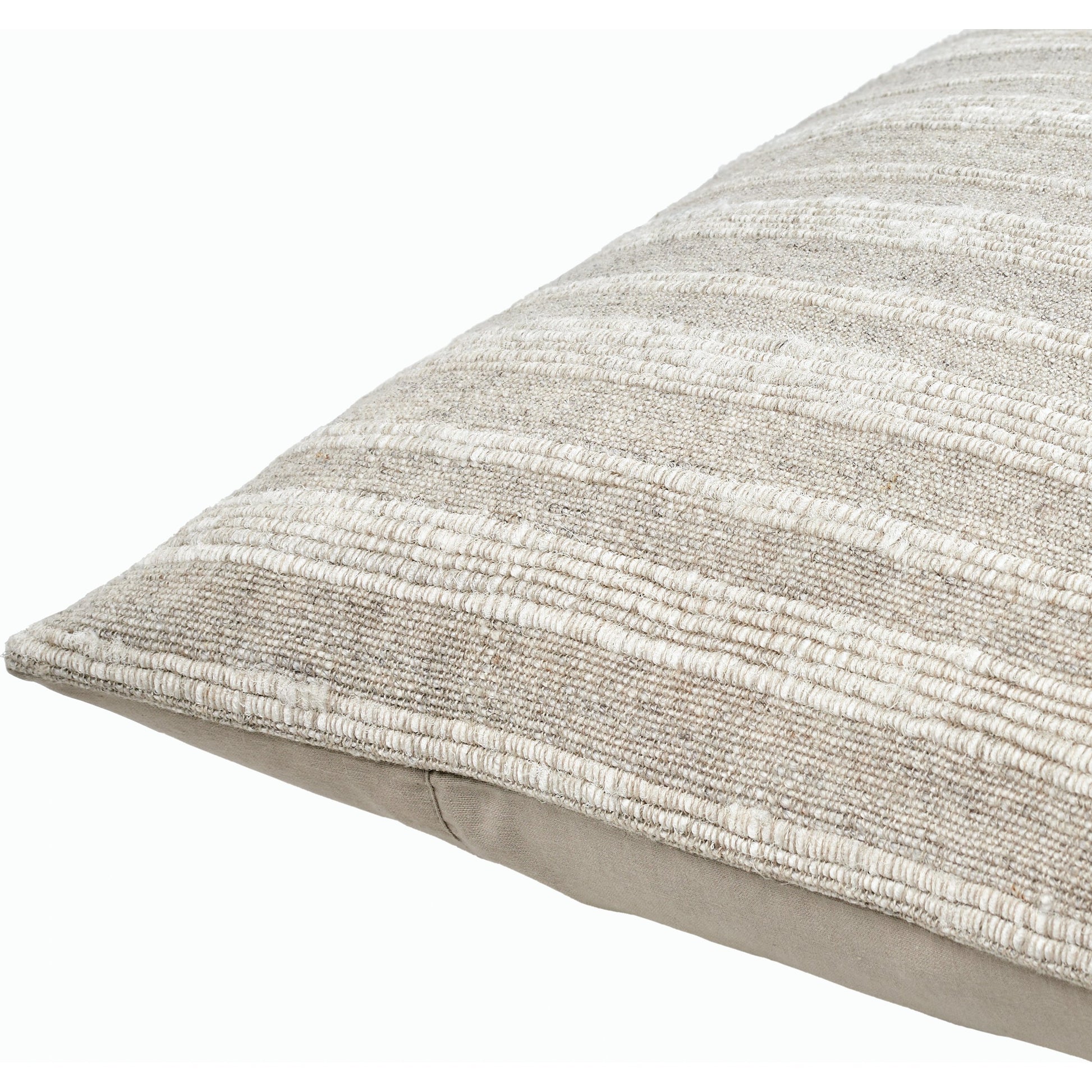 Vermont Pillow - 481785 by Surya in taupe, ivory. Made from linen, cotton in a modern style.