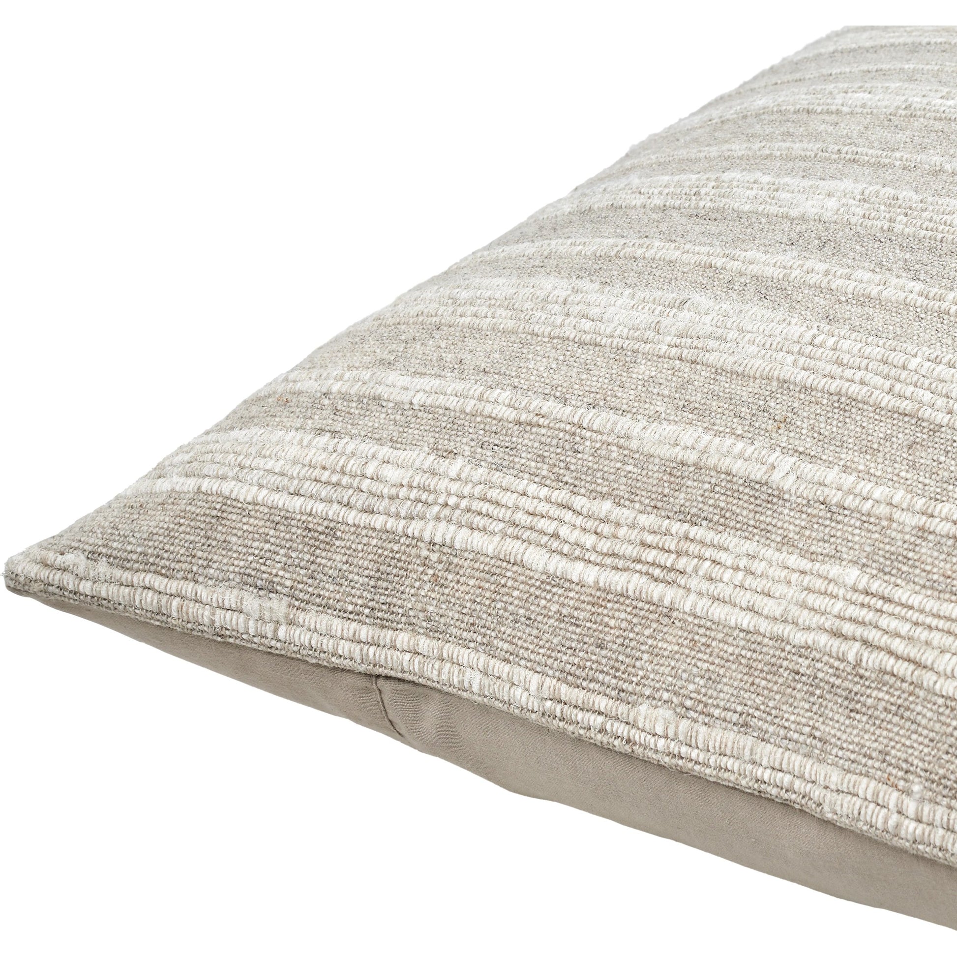 Vermont Pillow - 481785 by Surya in taupe, ivory. Made from linen, cotton in a modern style.