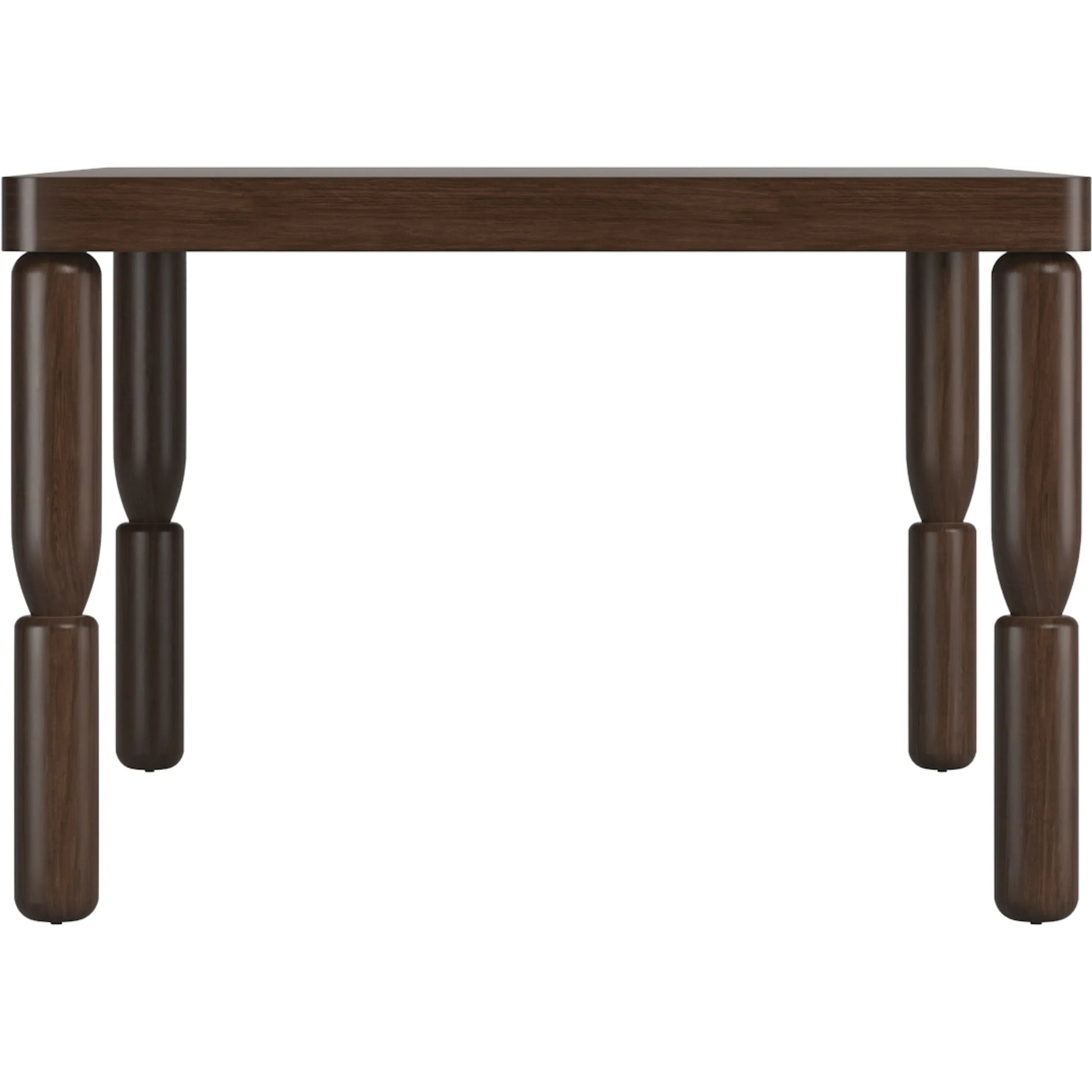 Verge Rectangular Dining Table by A.R.T. Furniture in handcrated walnut. Made from poplar, parawood solids, walnut veneer in a traditional style.