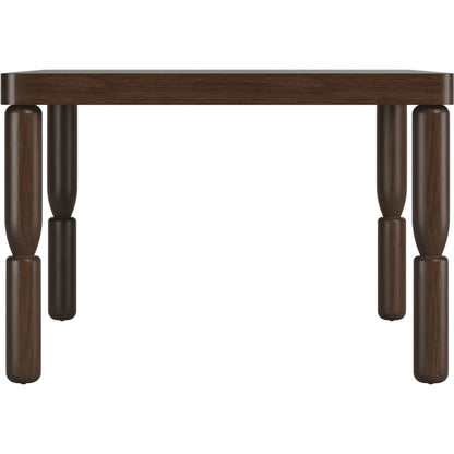 Verge Rectangular Dining Table by A.R.T. Furniture in handcrated walnut. Made from poplar, parawood solids, walnut veneer in a traditional style.