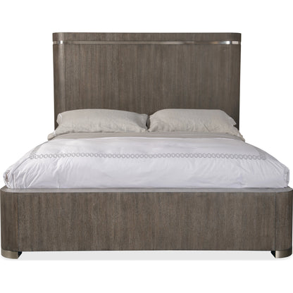 Modern Mood Panel Bed by Hooker Furniture. Made from oak veneers, metal in a modern style.