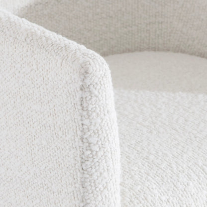 Outline White Arm Chair by Bernhardt in cassel. Made from wood, fabric in a transitional style.