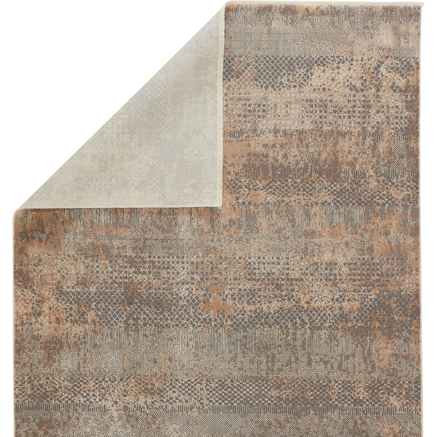 005 SI-1750530,SI-1750531,SI-1750532,SI-1750533,SI-2386520 | Closeup | Vienne VNE11 Rug by Jaipur Living in gray, tan. Made from 53% polyester 47% viscose in a unique style.