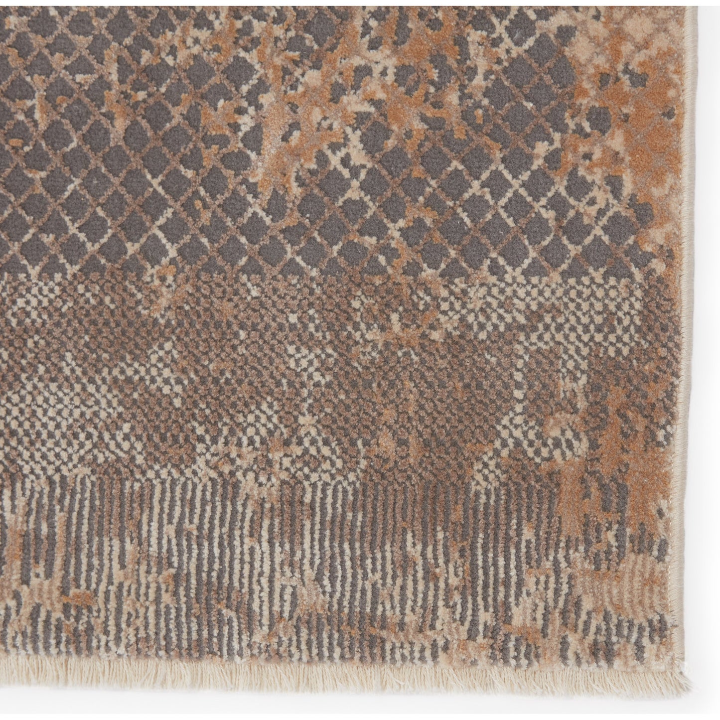 002 SI-1750530,SI-1750531,SI-1750532,SI-1750533,SI-2386520 | Primary Silo | Vienne VNE11 Rug by Jaipur Living in gray, tan. Made from 53% polyester 47% viscose in a unique style.