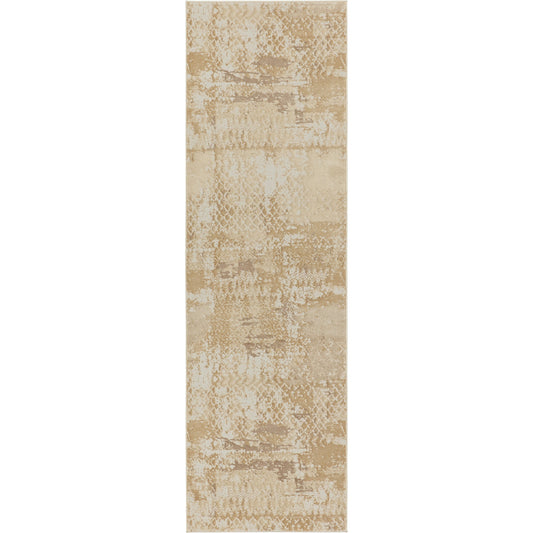 Vienne VNE15 Rug by Jaipur Living in gold, white. Made from 53% polyester 47% viscose in a unique style.