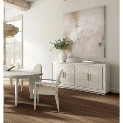 Ashlar Upholstered Arm Chair (Set of 2) by A.R.T. Furniture in beige and bisque. Made from parawood solids, birch veneers, foam, fabric in a transitional style.