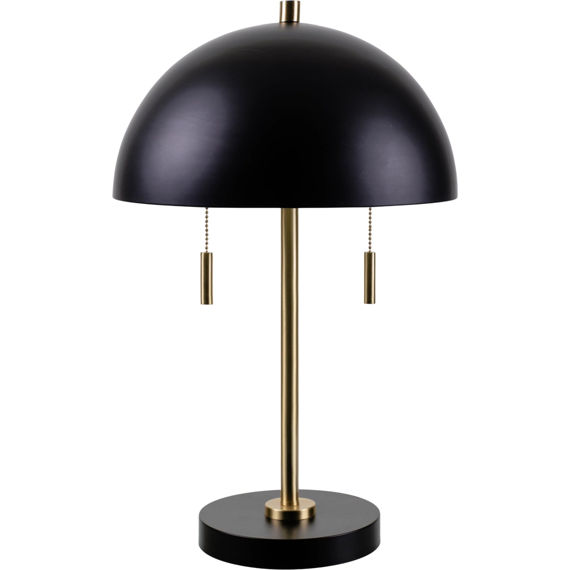 Vienne Accent Table Lamp.- 531761 by Livabliss in body: black, shade (outside): black, shade (inside): gold, finial: metallic - brass, harp: metallic - brass, cord: translucent and coloredplated. Made from iron, metal, polye