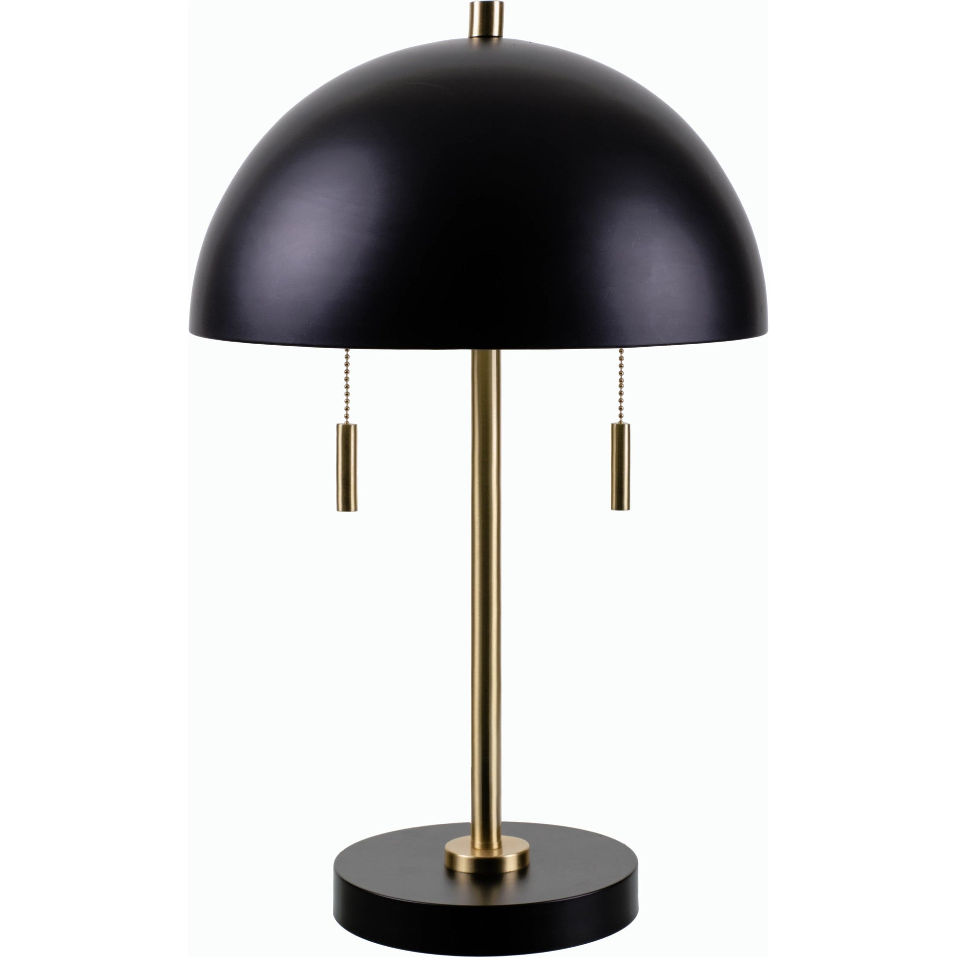 Vienne Accent Table Lamp.- 531761 by Livabliss in body: black, shade (outside): black, shade (inside): gold, finial: metallic - brass, harp: metallic - brass, cord: translucent and coloredplated. Made from iron, metal, polye