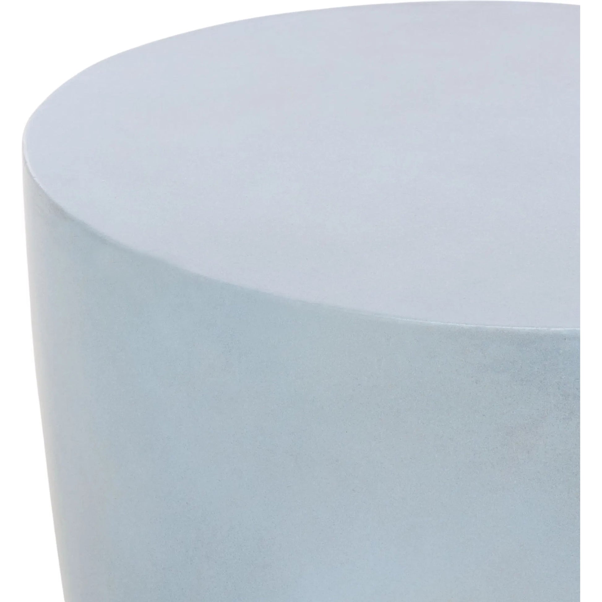 Allegan Accent Stool by HedgeApple Essentials in powder blue. Made from concrete in a unique style.