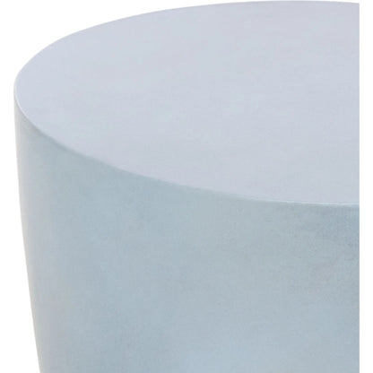 Allegan Accent Stool by HedgeApple Essentials in powder blue. Made from concrete in a unique style.