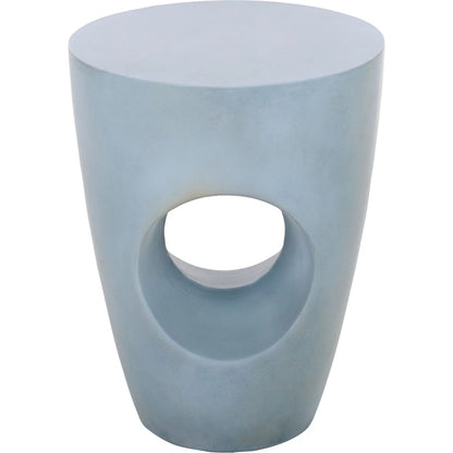 Allegan Accent Stool by HedgeApple Essentials in powder blue. Made from concrete in a unique style.