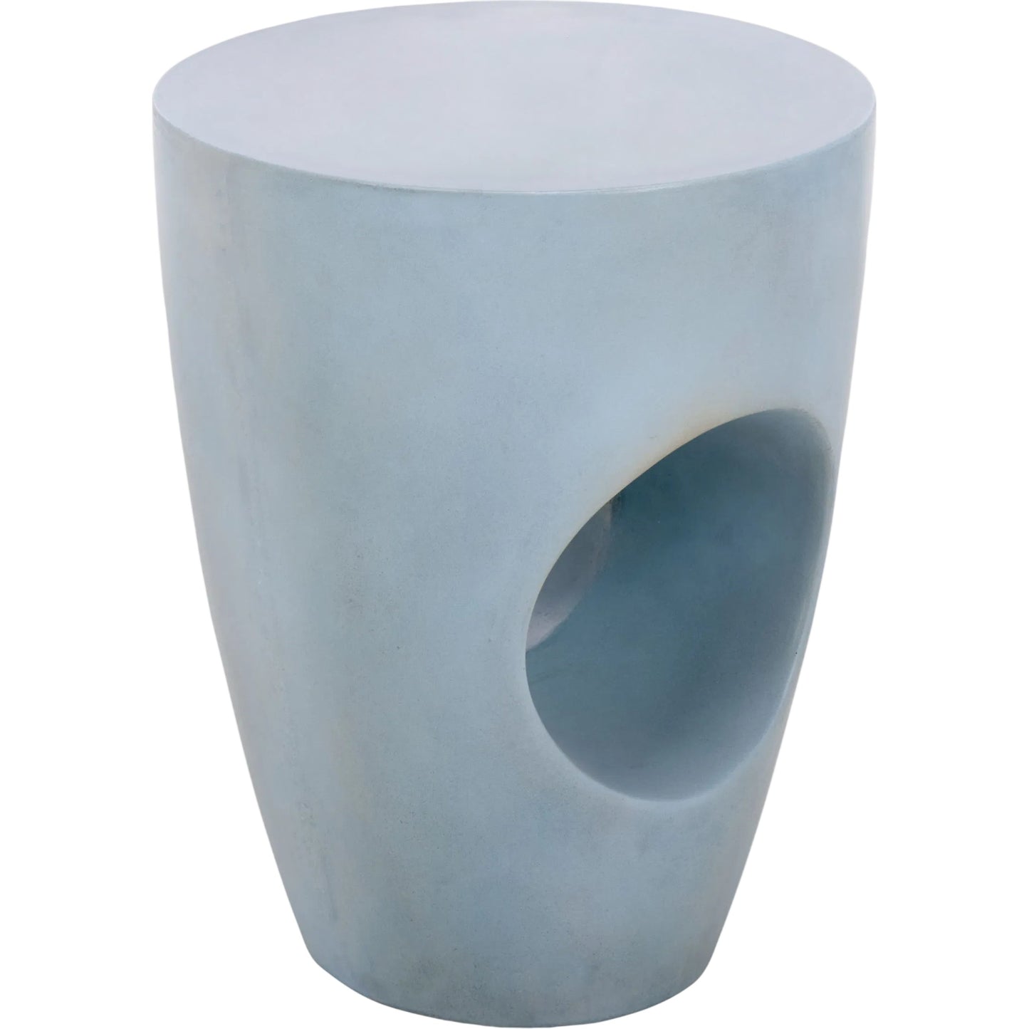 001 SI-2630271 | Primary Silo | Allegan Accent Stool by HedgeApple Essentials in powder blue. Made from concrete in a unique style.