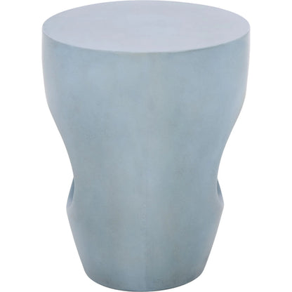 Allegan Accent Stool by HedgeApple Essentials in powder blue. Made from concrete in a unique style.