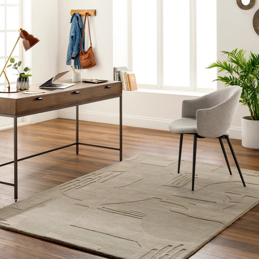 Vilnius Rug - 31487 by Surya in taupe/gray. Made from main: 70% wool, main: 30% viscose in a unique style.