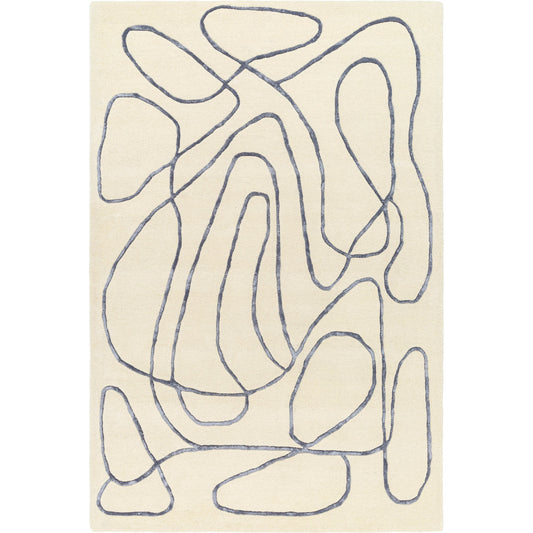 Vilnius Rug - 31489 by Surya in beige, charcoal. Made from main: 70% wool, main: 30% viscose in a unique style.