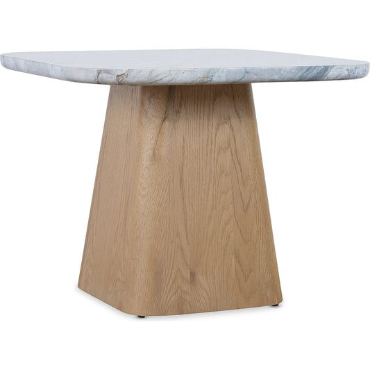 Commerce and Market Hudson Low Nesting Table by Hooker Furniture in medium wood and natural oak. Made from oak solids, oak veneers, quartz in a unique style.