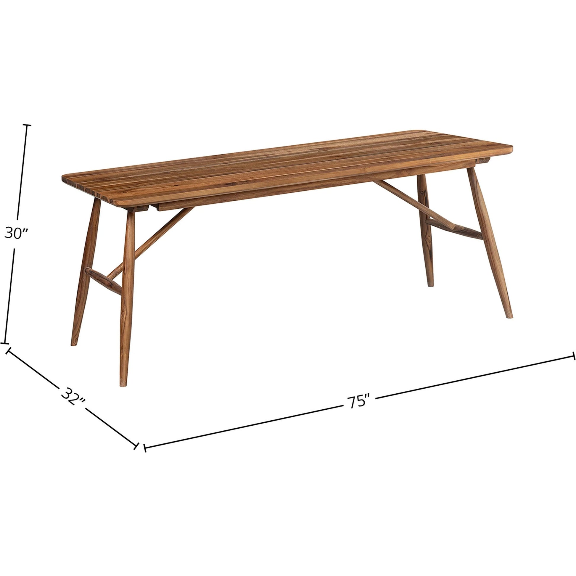 Vineyard Outdoor - Dining Table by LH Imports in brown and brown. Made from teak wood in a transitional style.