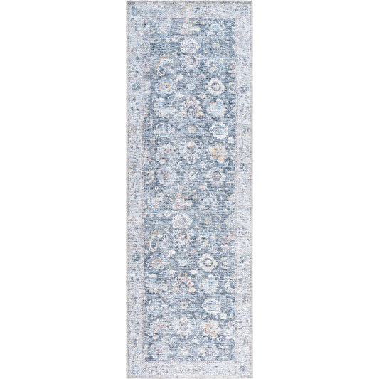 Vinny Rug - 487083 by Livabliss in black, denim, rust, pale blue, grass green, dark brown. Made from face: 100% chenille-polyester, warp: 97% cotton, 3% polyester in a unique style.