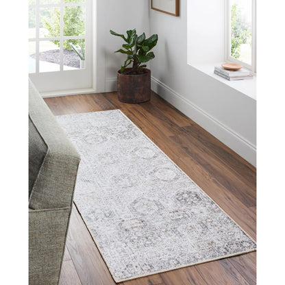 Vinny Rug - 487099 by Livabliss in light gray, black, amber, light beige, gray, white. Made from face: 100% chenille-polyester, warp: 97% cotton, 3% polyester in a unique style.