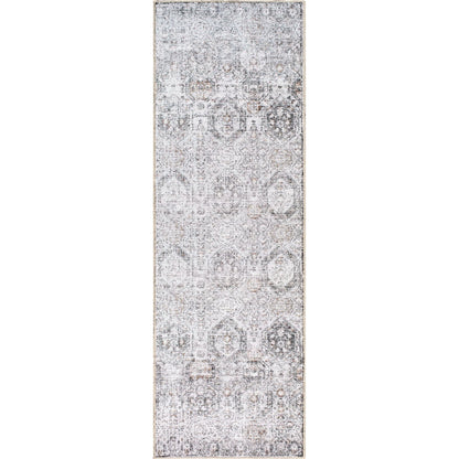 Vinny Rug - 487099 by Livabliss in light gray, black, amber, light beige, gray, white. Made from face: 100% chenille-polyester, warp: 97% cotton, 3% polyester in a unique style.