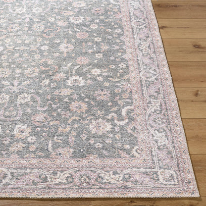 Vinny 533587 Rug by Livabliss in emerald, cream, orange, light pink, dark green. Made from polyester in a unique style.