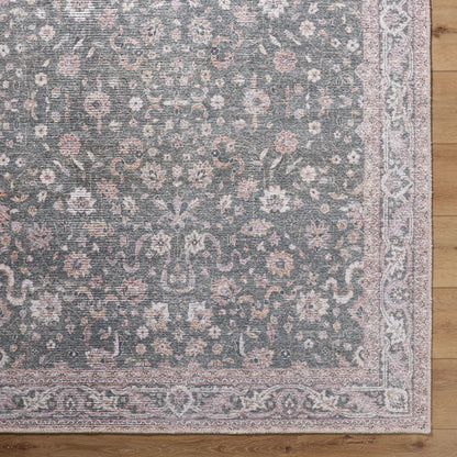 Vinny 533587 Rug by Livabliss in emerald, cream, orange, light pink, dark green. Made from polyester in a unique style.