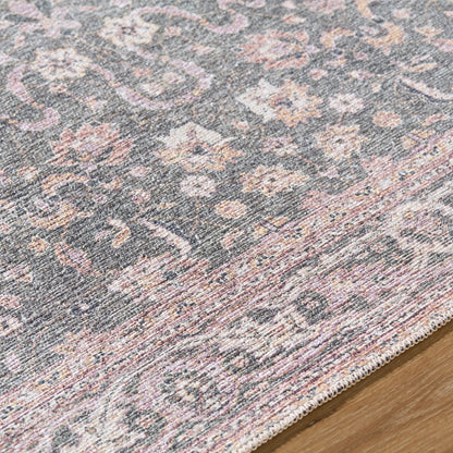 Vinny 533587 Rug by Livabliss in emerald, cream, orange, light pink, dark green. Made from polyester in a unique style.
