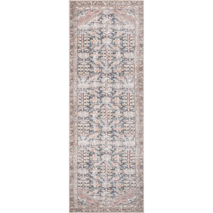 Vinny 533595 Rug by Livabliss in black, cream, brown, dark brown, blue, beige. Made from polyester in a unique style.