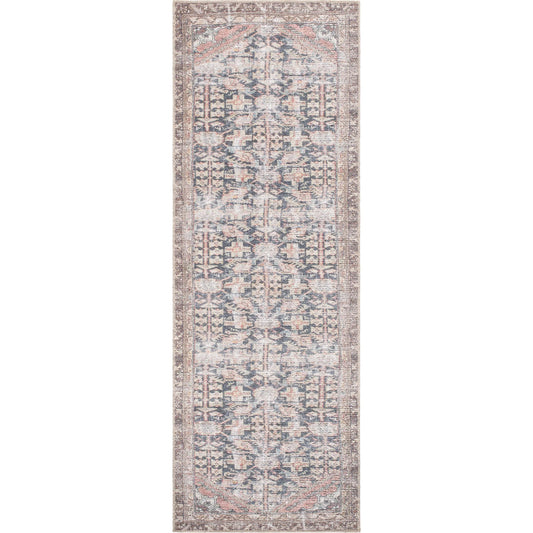 Vinny 533595 Rug by Livabliss in black, cream, brown, dark brown, blue, beige. Made from polyester in a unique style.