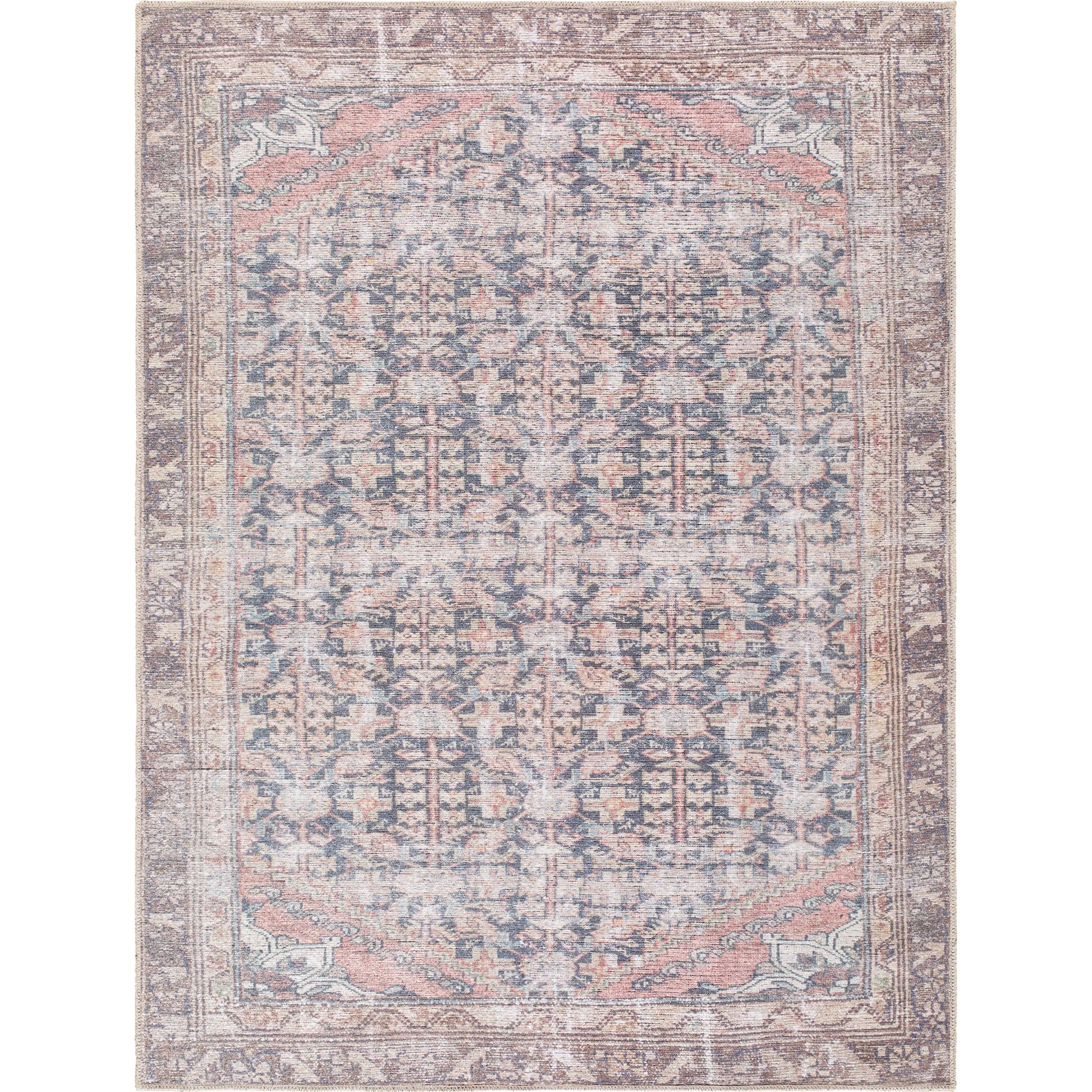 Vinny 533595 Rug by Livabliss in black, cream, brown, dark brown, blue, beige. Made from polyester in a unique style.