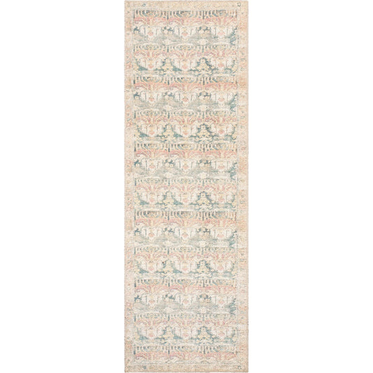 Vinny 533611 Rug by Livabliss in medium green, cream, tan, rust, orange. Made from polyester in a unique style.