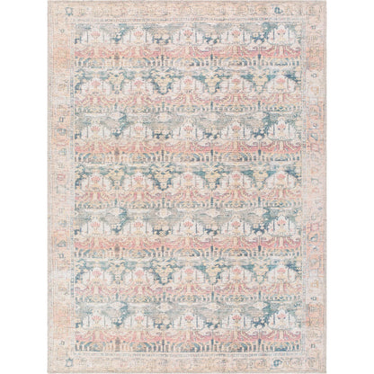 Vinny 533611 Rug by Livabliss in medium green, cream, tan, rust, orange. Made from polyester in a unique style.