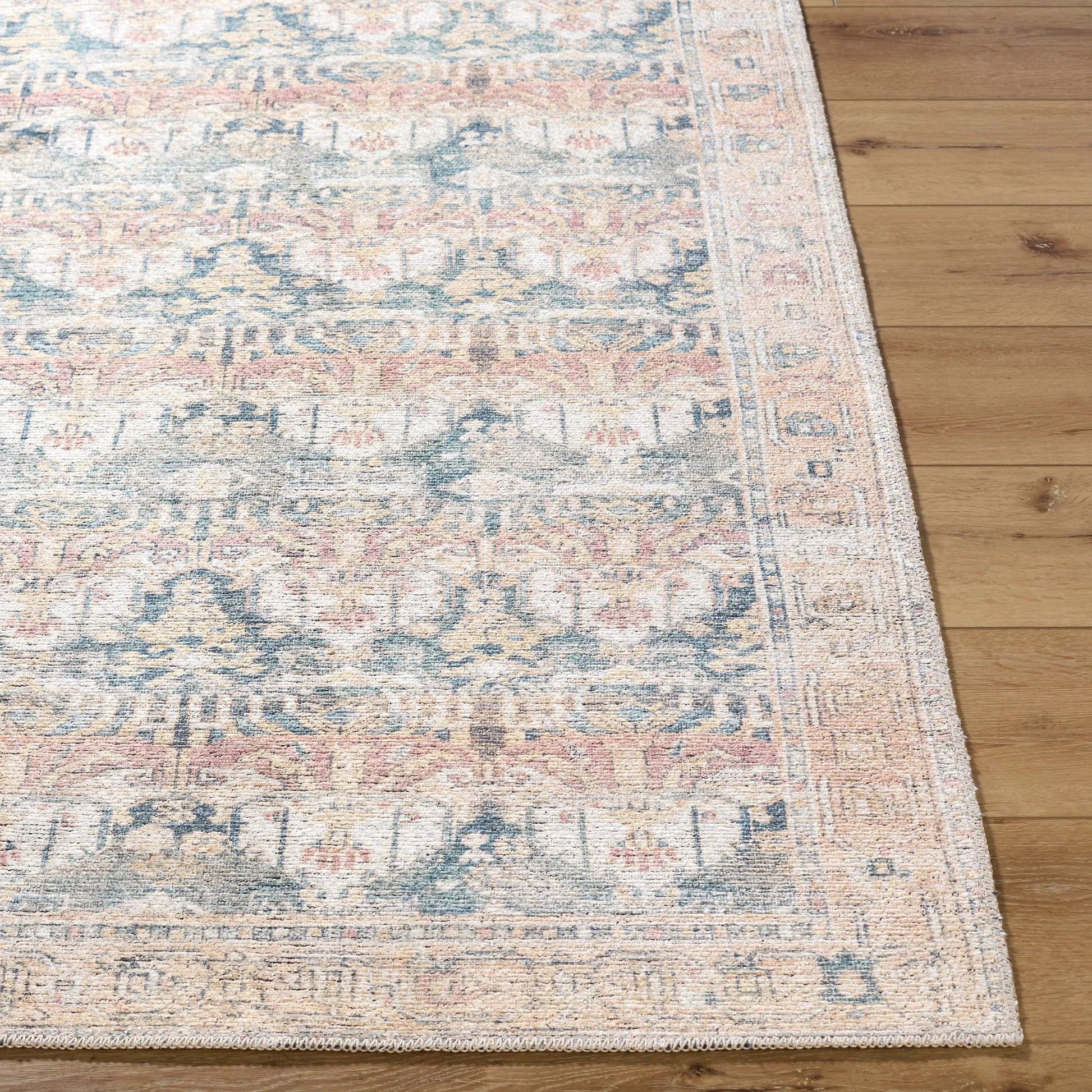 Vinny 533611 Rug by Livabliss in medium green, cream, tan, rust, orange. Made from polyester in a unique style.