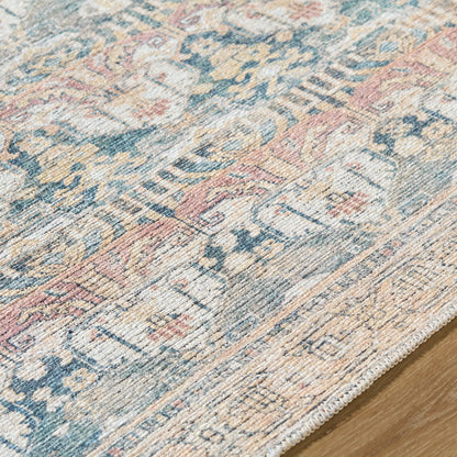 Vinny 533611 Rug by Livabliss in medium green, cream, tan, rust, orange. Made from polyester in a unique style.