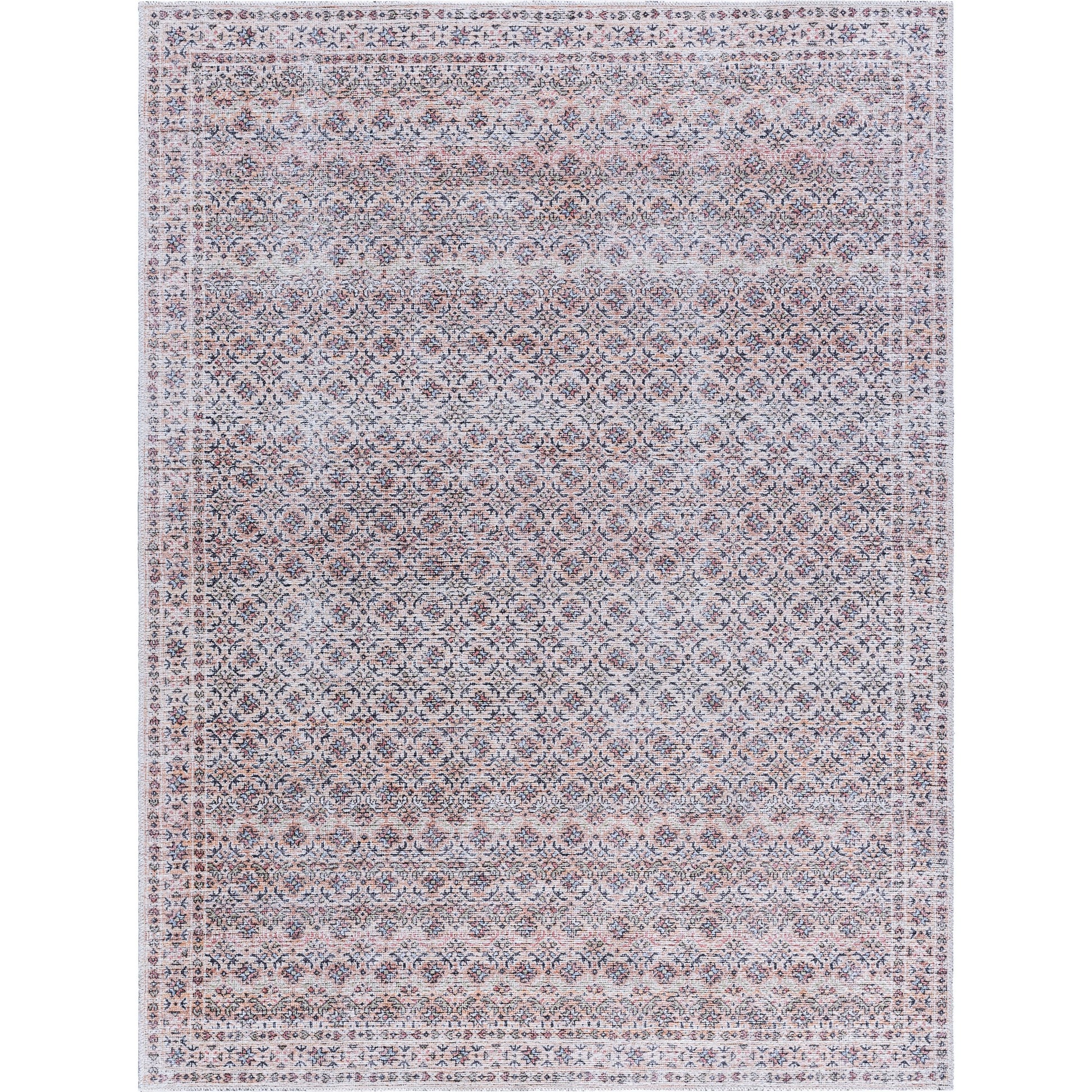 Vinny Rug - 533642 by Livabliss in beige, charcoal, gray, cream, burnt orange. Made from polyester in a unique style.