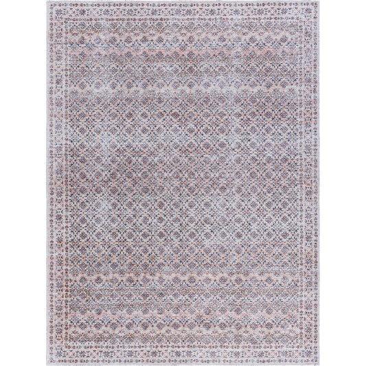 Vinny Rug - 533642 by Livabliss in beige, charcoal, gray, cream, burnt orange. Made from polyester in a unique style.