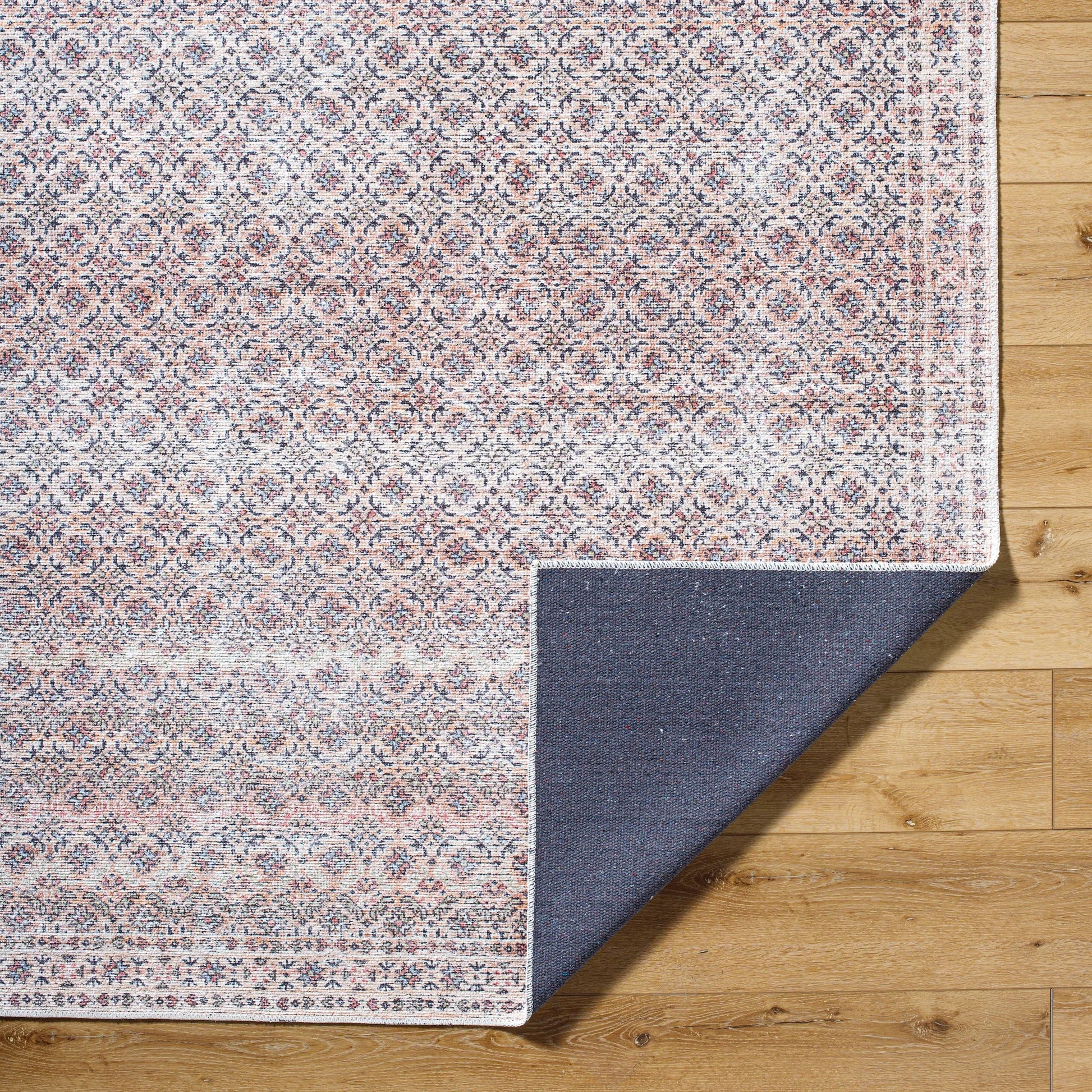 Vinny Rug - 533642 by Livabliss in beige, charcoal, gray, cream, burnt orange. Made from polyester in a unique style.