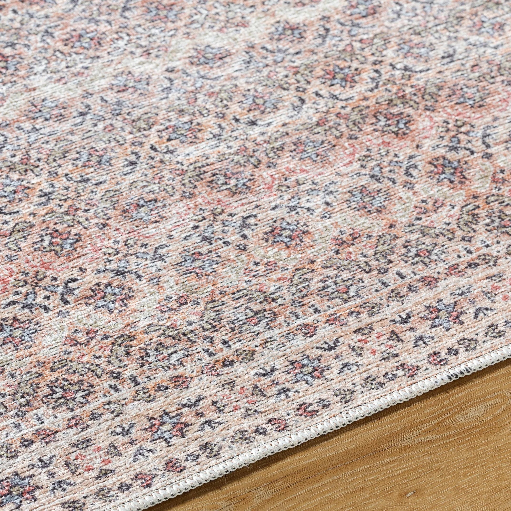 Vinny Rug - 533642 by Livabliss in beige, charcoal, gray, cream, burnt orange. Made from polyester in a unique style.