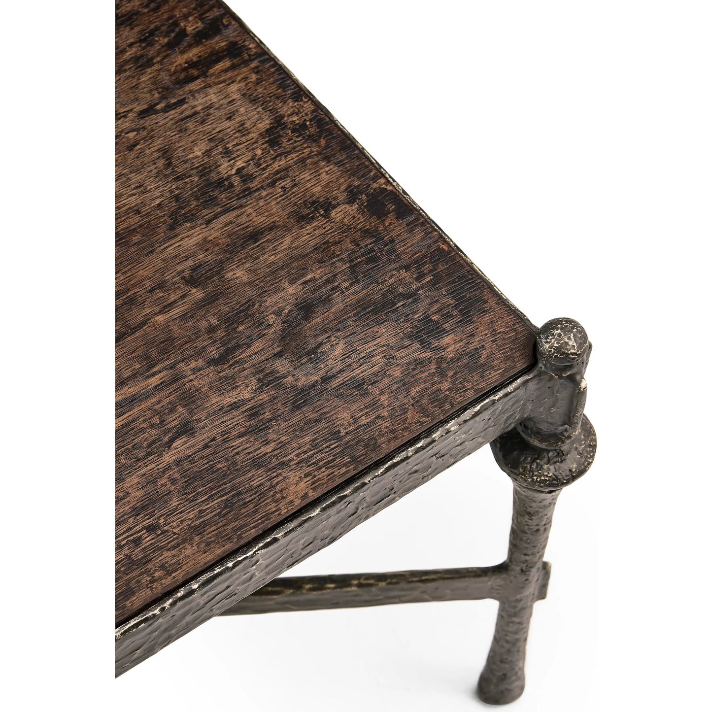 006 SI-2462649 | Closeup | Terravita Cocktail Table by Jonathan Charles in black caldera oak. Made from oak veneer in a cottage & farmhouse style.