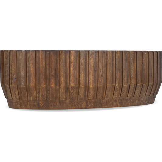 Commerce and Market Gears Oval Cocktail Table by Hooker Furniture in medium wood and natural. Made from unique in a unique style.