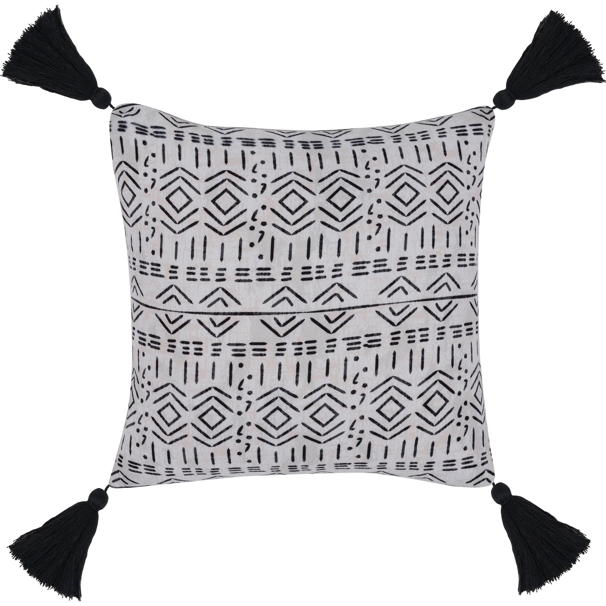 Zambia Performance Fabric Throw Pillow by Villa by Classic Home in natural. Made from 100% polyester in a unique style.