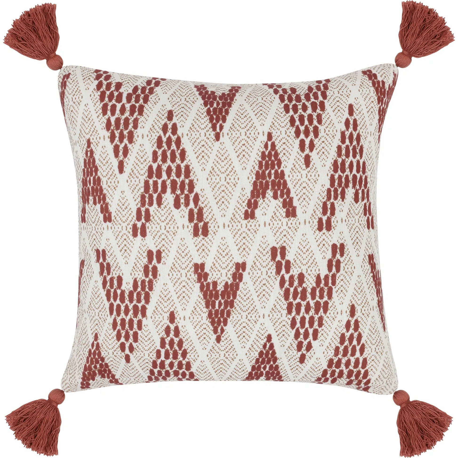 Sanibel Fabric Throw Pillow by Villa by Classic Home in red. Made from 100% polyester in a unique style.