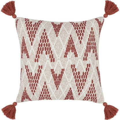 Sanibel Fabric Throw Pillow by Villa by Classic Home in red. Made from 100% polyester in a unique style.