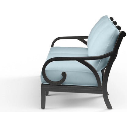 Monterey Outdoor Sofa by Sunset West in browns. Made from aluminum in a cottage & farmhouse style.